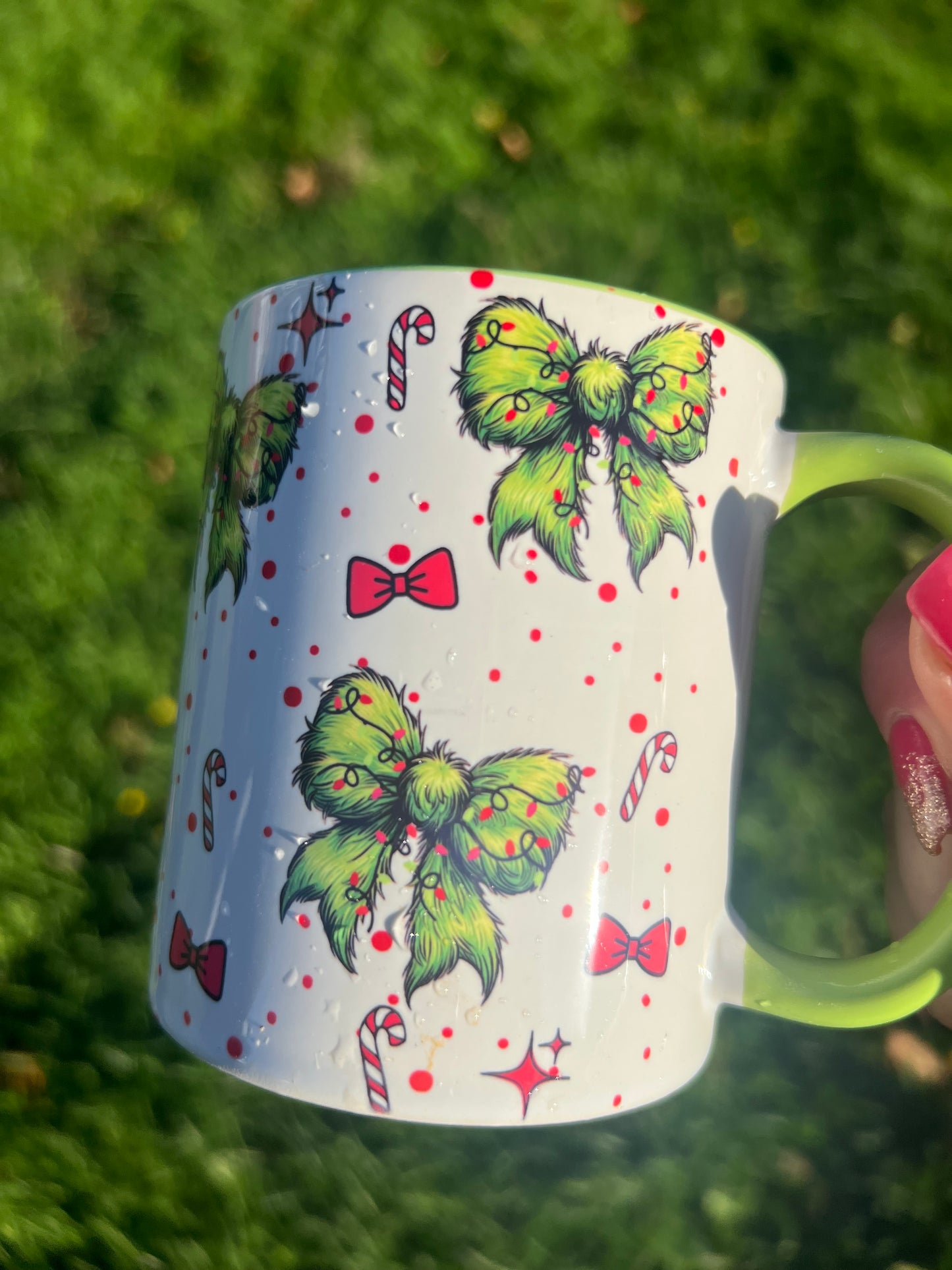 Grinch Bow Mug