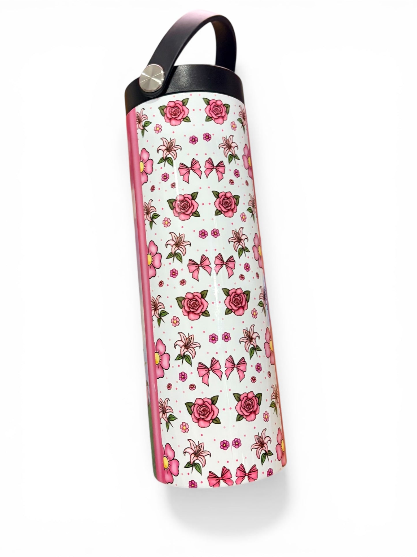 Cute floral cow tumbler
