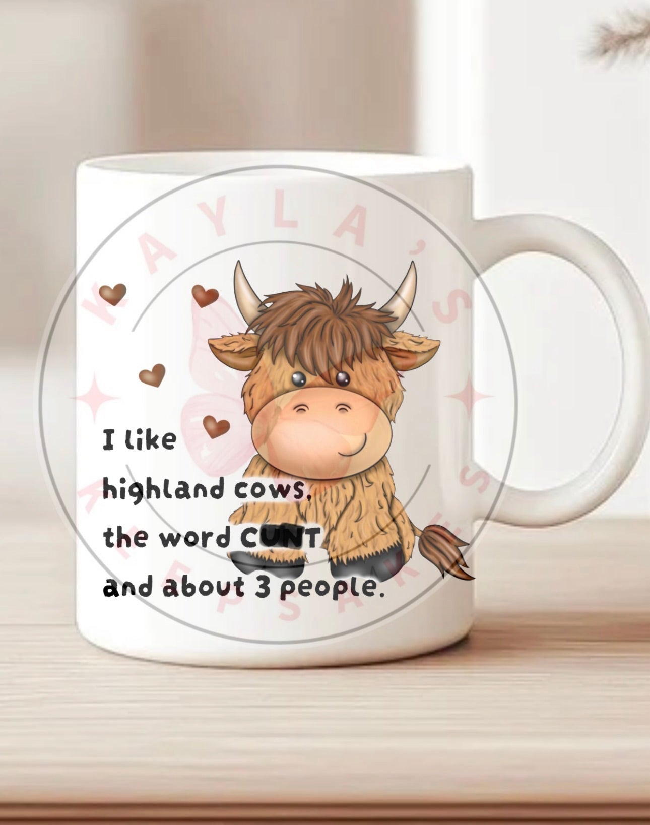 Sweary Highland Cow Mug
