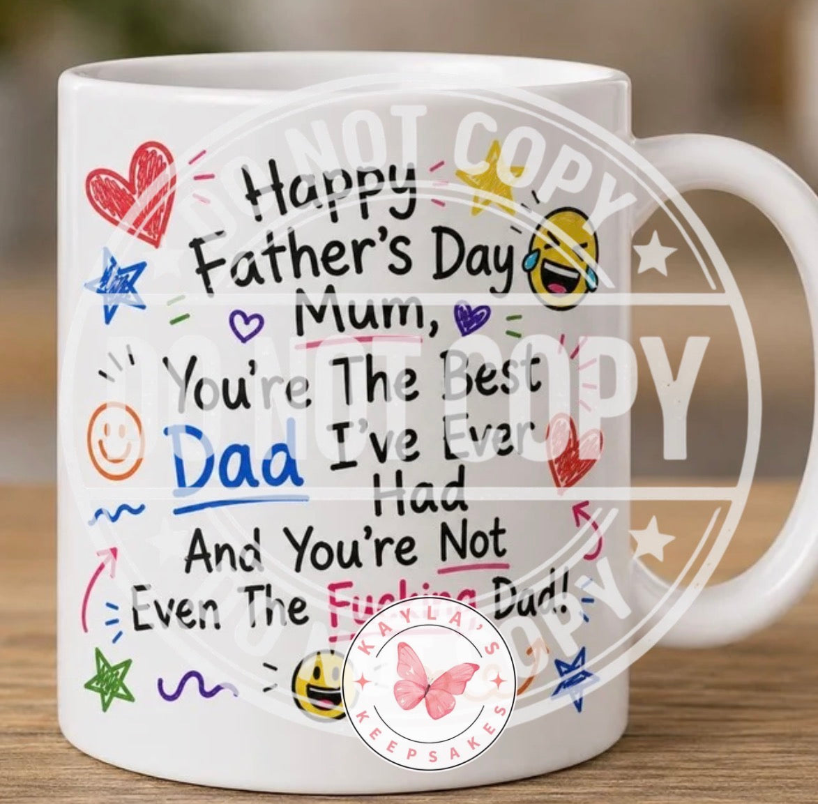 Funny/sweary Father’s Day mugs for mums