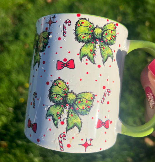 Grinch Bow Mug