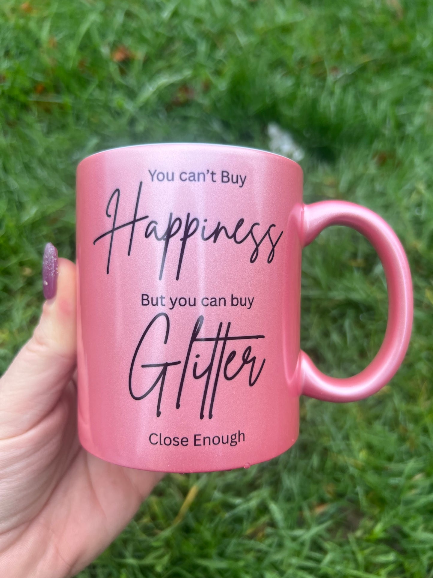 Pink shimmer Quote Mug