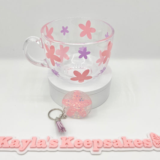 Cappuccino Style Mug & Keyring set For Her