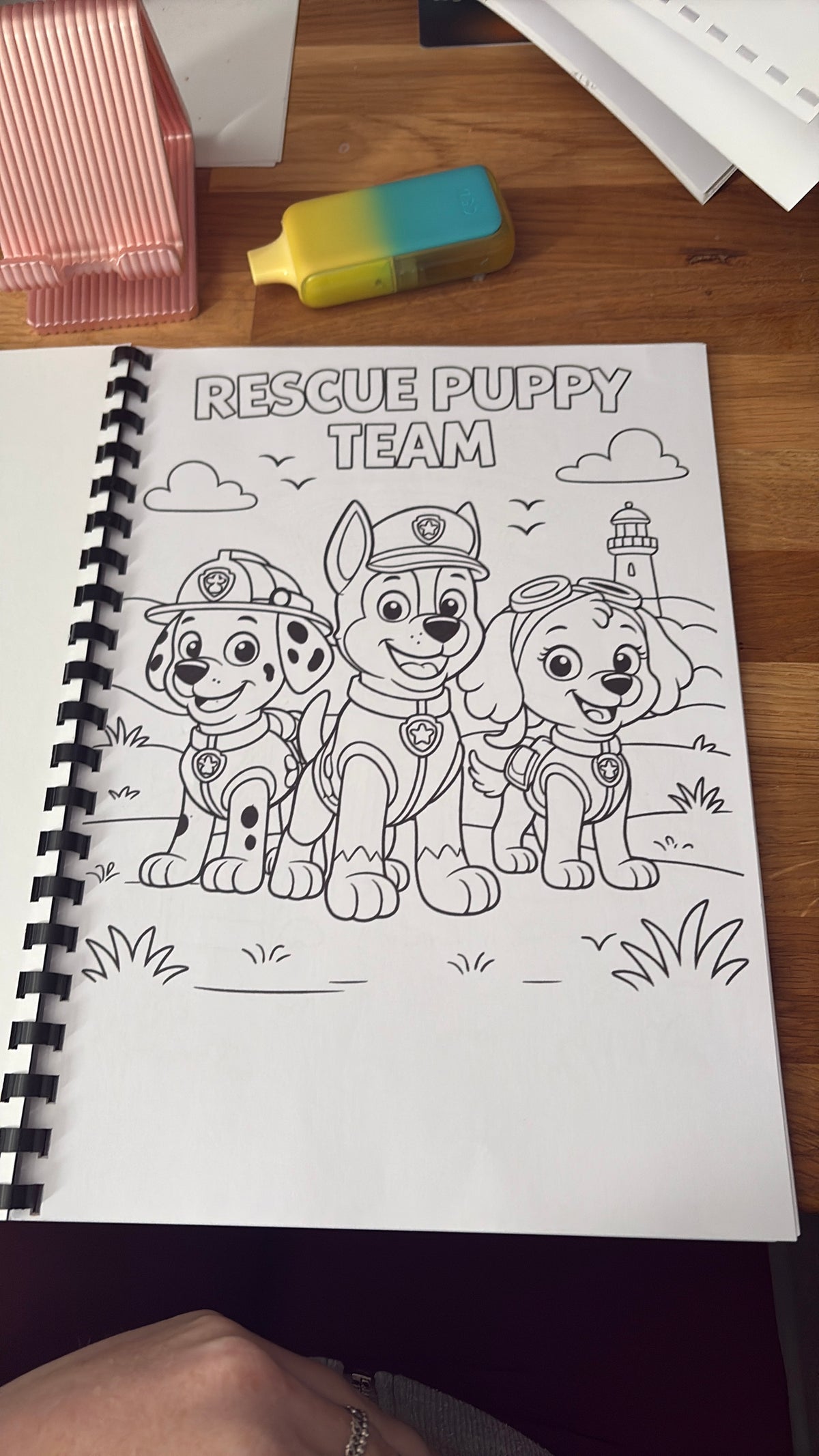Personalised Rescue Pups Colouring Book | 25 Pages